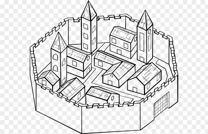 City Middle Ages Drawing From The PNG