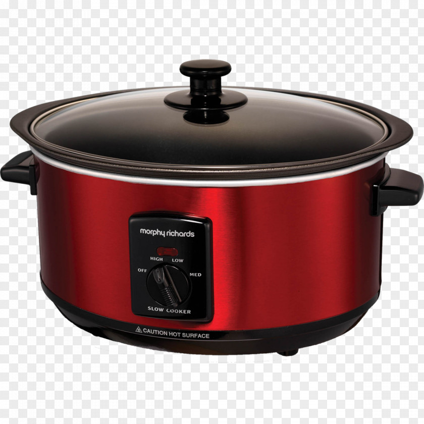 Cooking Slow Cookers Morphy Richards Sear And Stew Cooker 4870 Red Digital 6.5L PNG