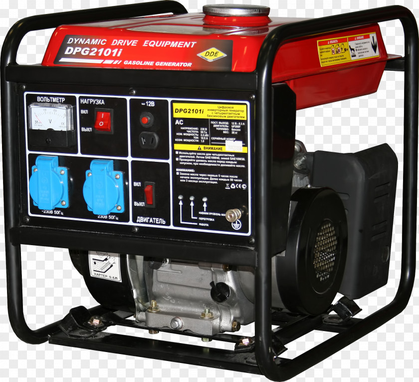 Electric Generator Engine-generator Power Inverters Singly-fed Machine Petrol Engine PNG