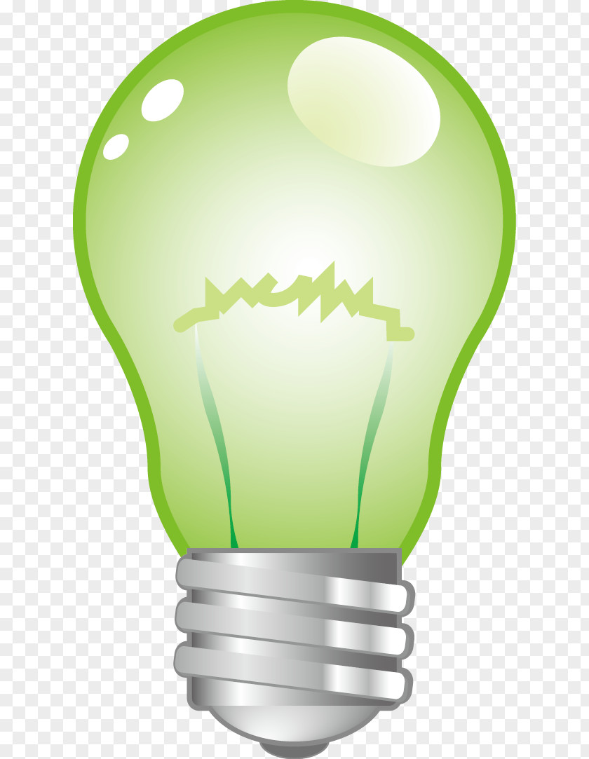 Light Bulb Incandescent Green Lamp PNG