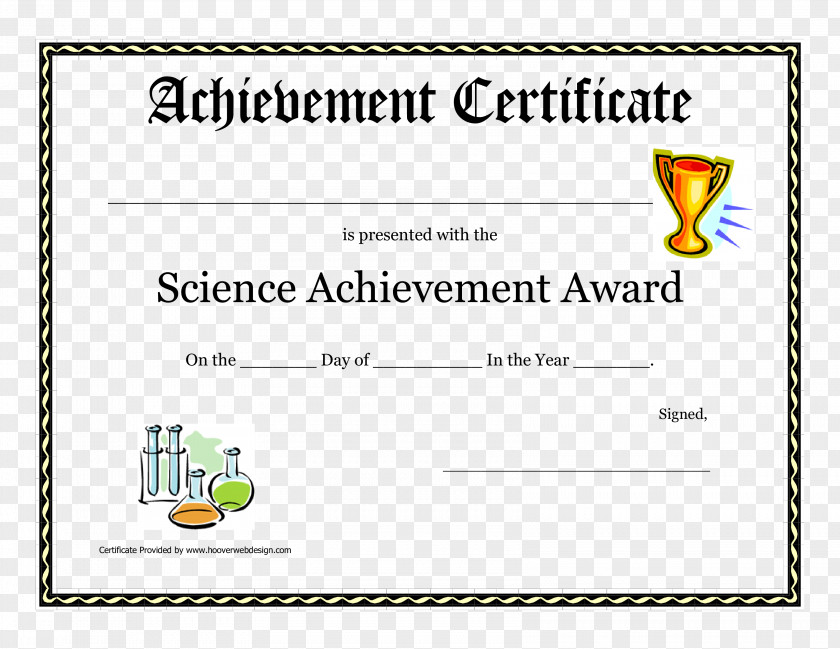 Certificate Of Achievement Document Template Student Award Academic PNG