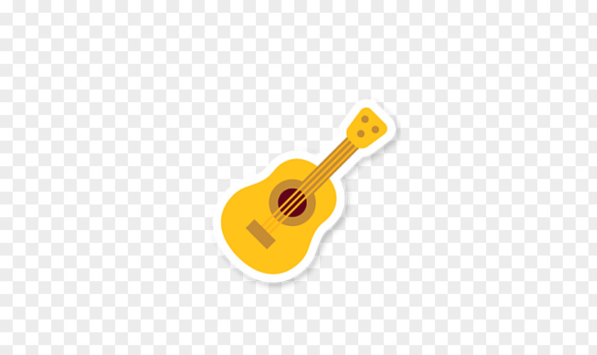 Creative Hand-painted Guitar Acoustic Icon PNG