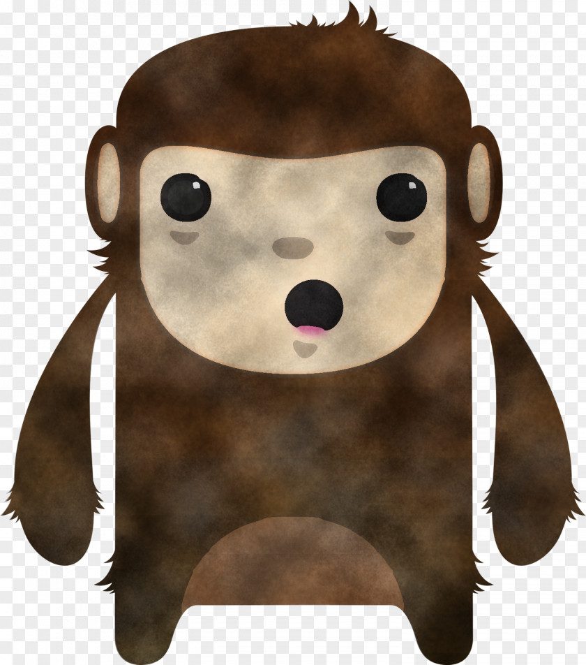 Fur Snout Cartoon Brown Stuffed Toy PNG