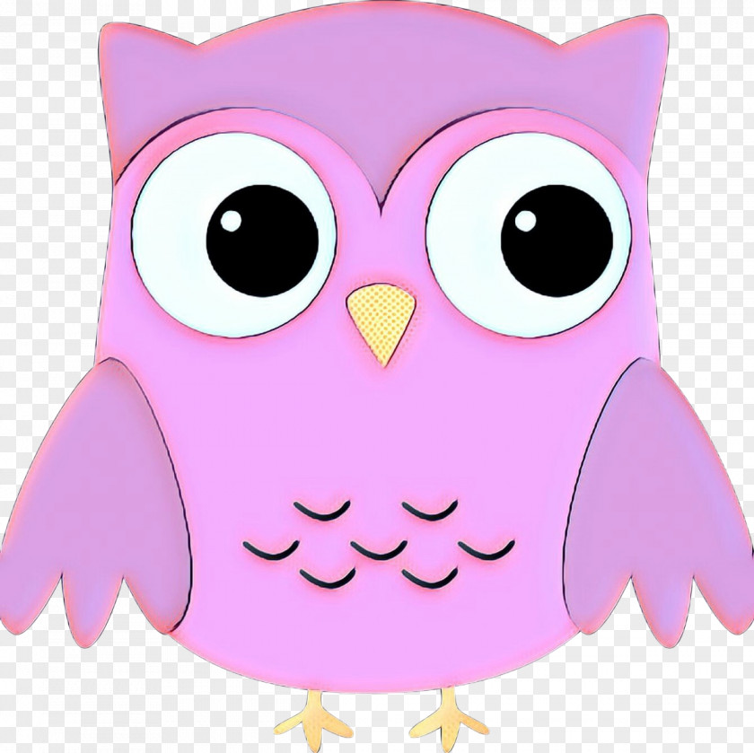Animation Bird Of Prey Owl Pink Cartoon Purple PNG