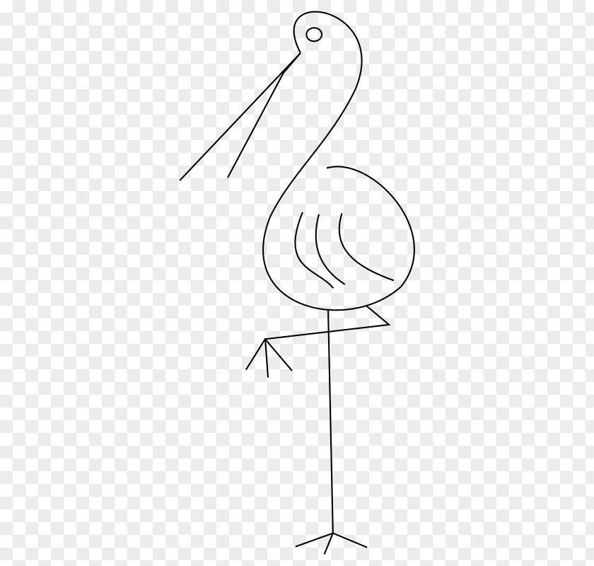 Drawing White Stork Clip Art PNG