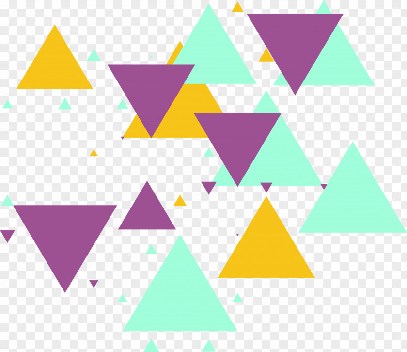 Color Triangle Puzzle Geometric Shape Pattern PNG