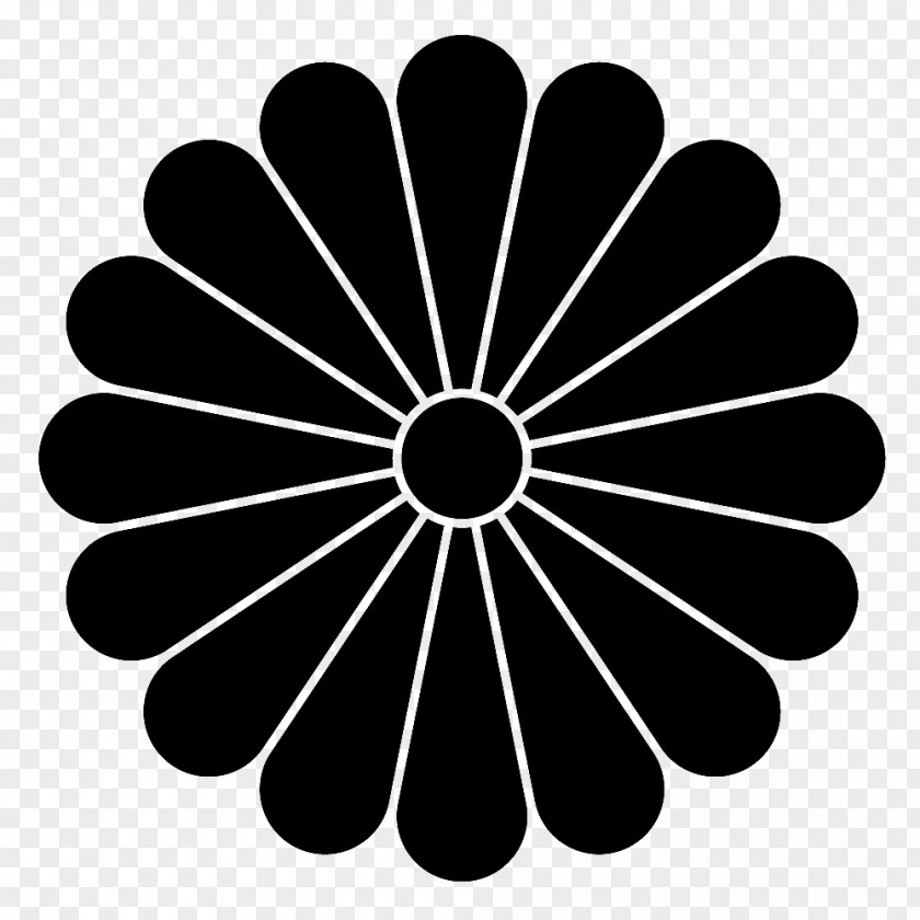 Japan Mon Crest Symbol Lambang Bunga Seruni PNG