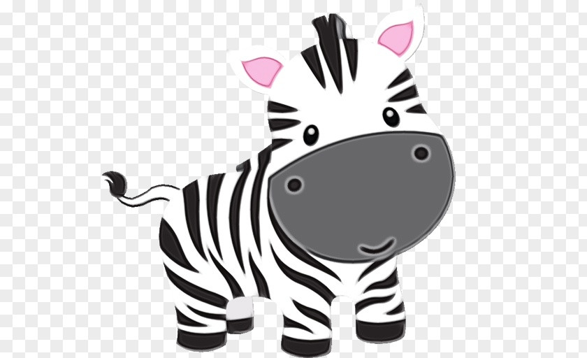 Zebra Cartoon Animal Figure Snout PNG