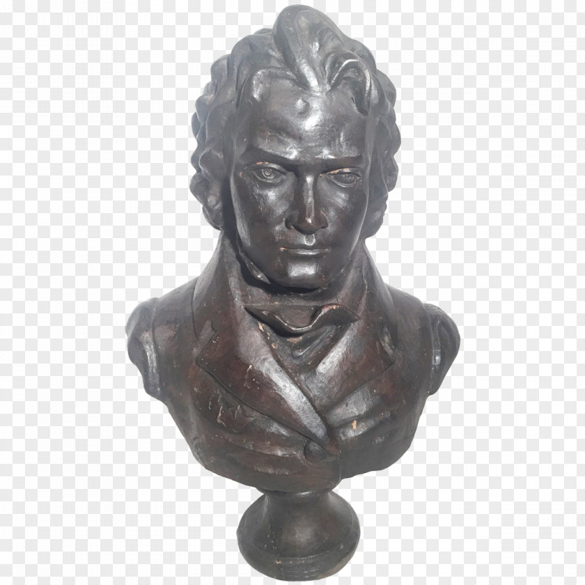 Chinoiserie Bronze Sculpture Bust Antique Furniture PNG