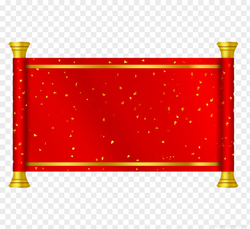 Red Reel Scroll Paper PNG