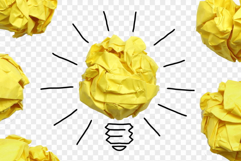 Ball Of Paper And Light Bulbs New Product Development Innovation Marketing Idea PNG
