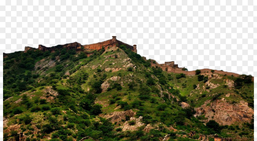 India Amber Fort Landscape Nine Amer Jaigarh Nahargarh Jaipur Tourism PNG