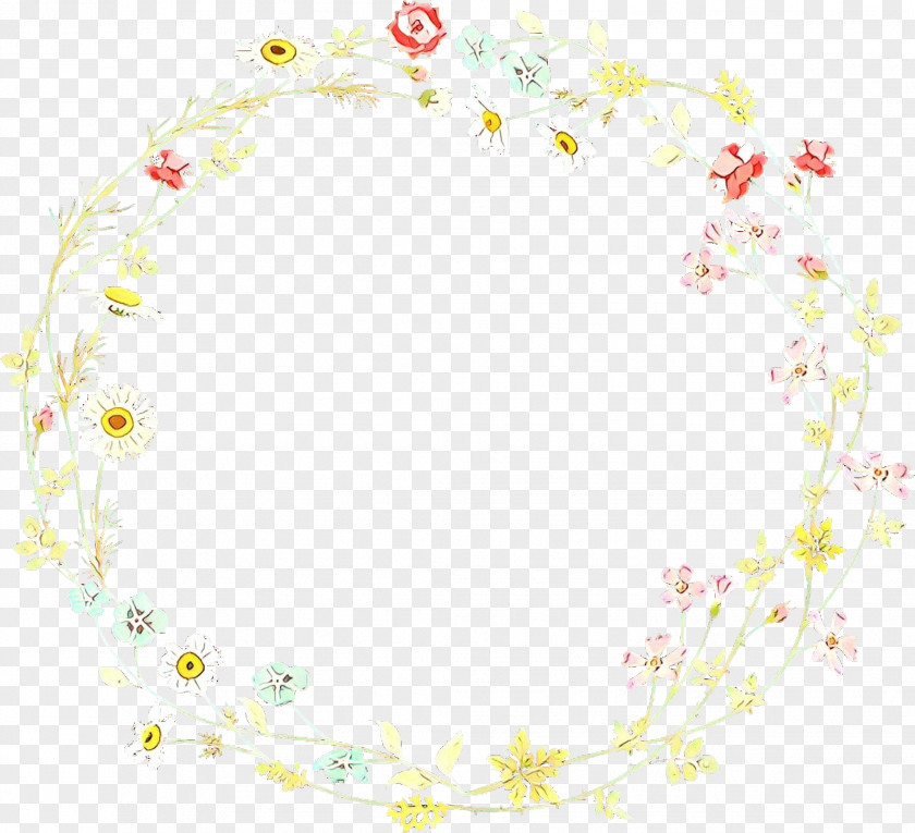 Point Yellow Floral Circle PNG