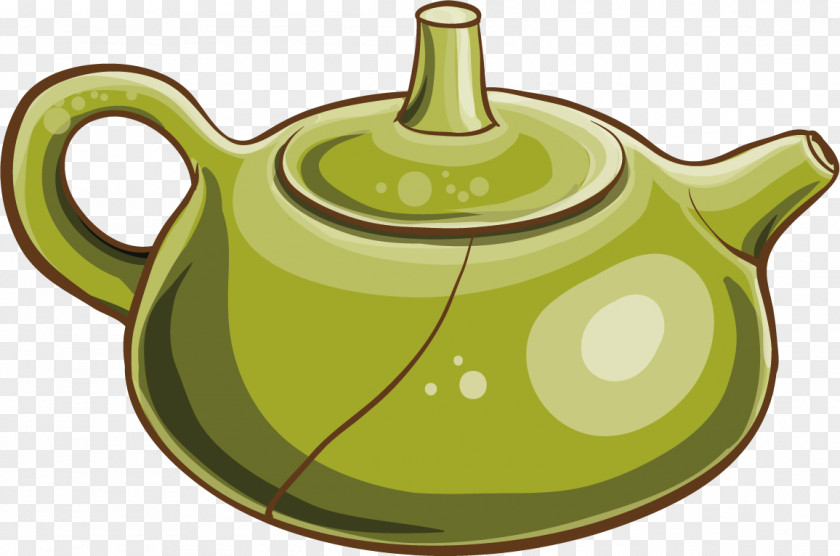 Green Tea Teapot Ceramic Kettle PNG
