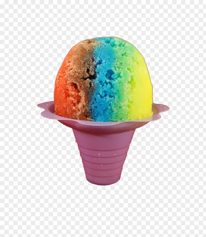 Yellow Mango Ice Cream Ball Cones Italian Sundae PNG