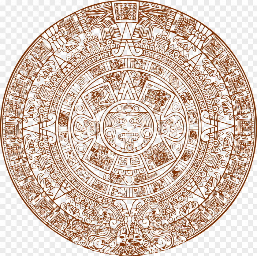 Aztec Sun Stone Calendar Aztecs Spanish Conquest Of The Empire PNG