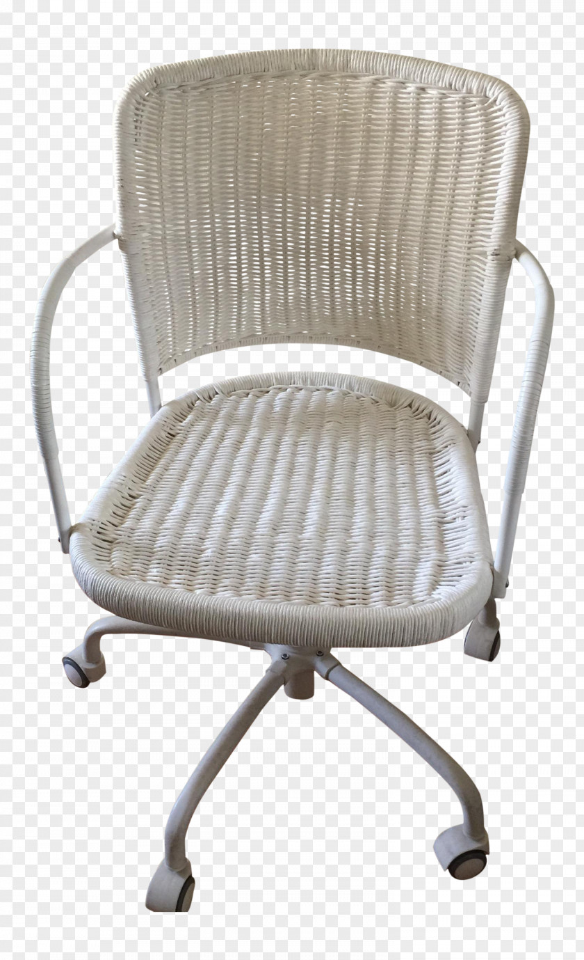 Green Rattan Office & Desk Chairs Wicker Swivel Chair Furniture PNG