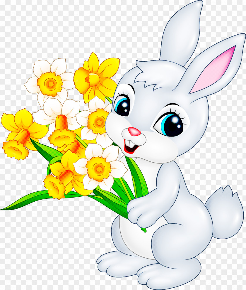 Cartoon Animal Figure Plant Flower Narcissus PNG
