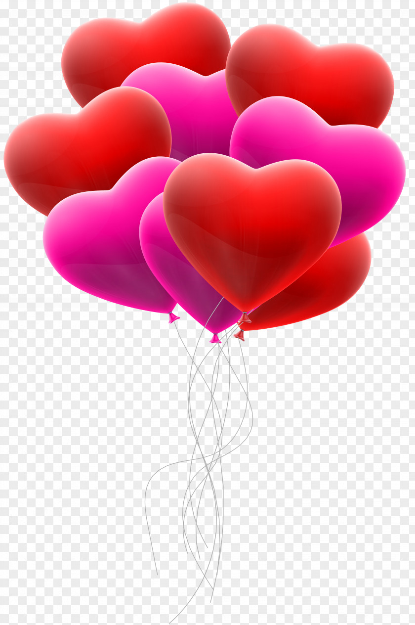 Hearts Balloon Bunch Transparent Clip Art Icon PNG
