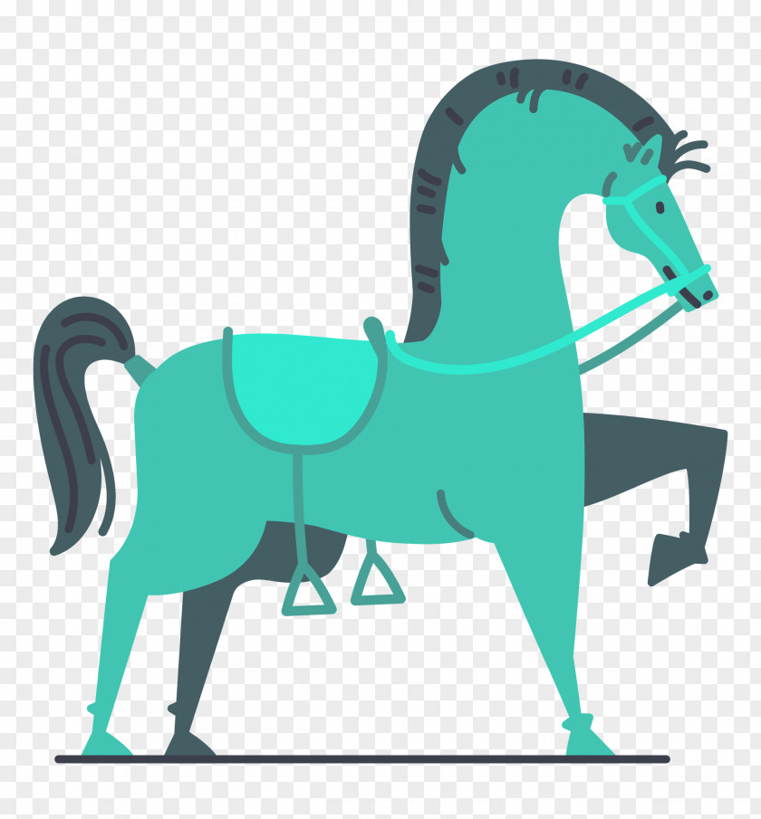 Horse Stallion Cartoon Green Livestock PNG