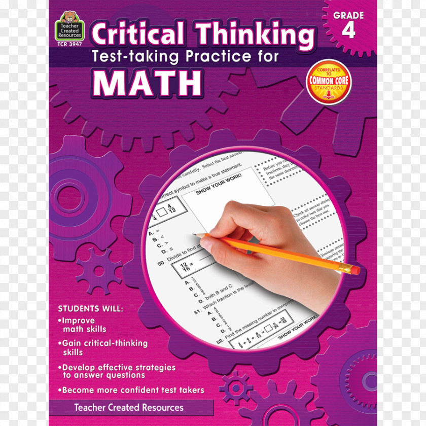 Line Paper Critical Thinking Test-Taking Practice For Math, Grade 4 Art Font PNG