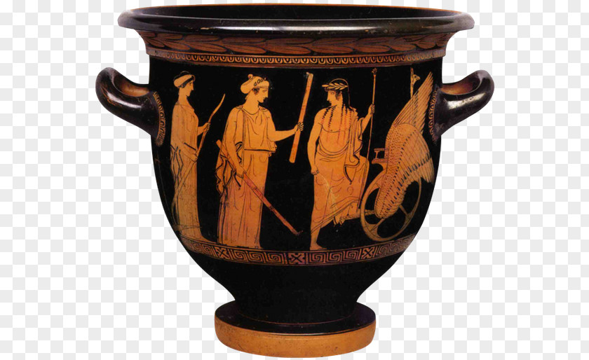 Vase Ancient Greece Geometric Art Krater PNG