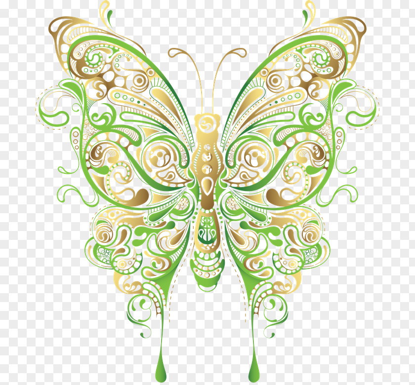 Butterfly Floral Design Clip Art PNG