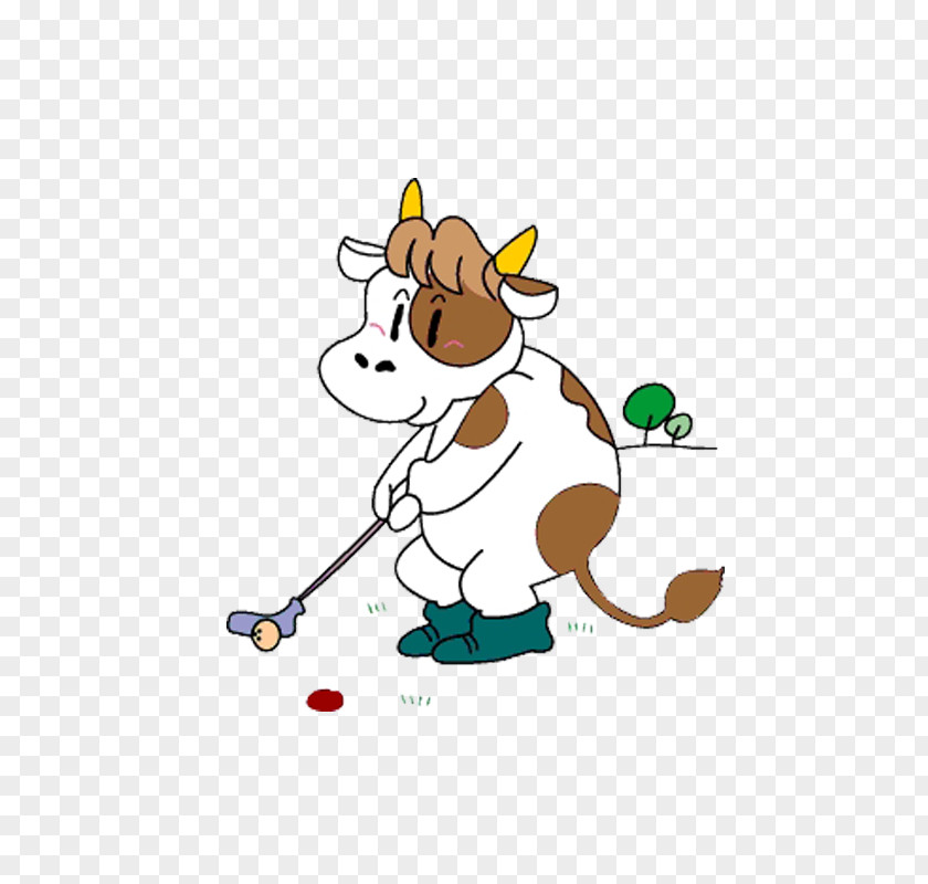 Cow In Golf Cattle Clip Art PNG