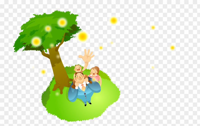 Family Of Large Trees Illustration PNG