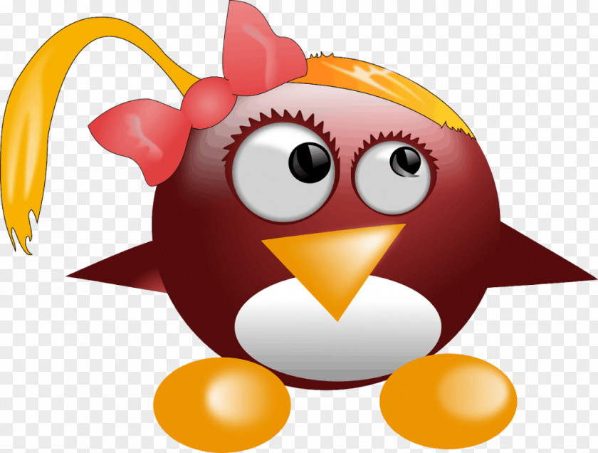 Chick Penguin Tux Racer Linux PNG