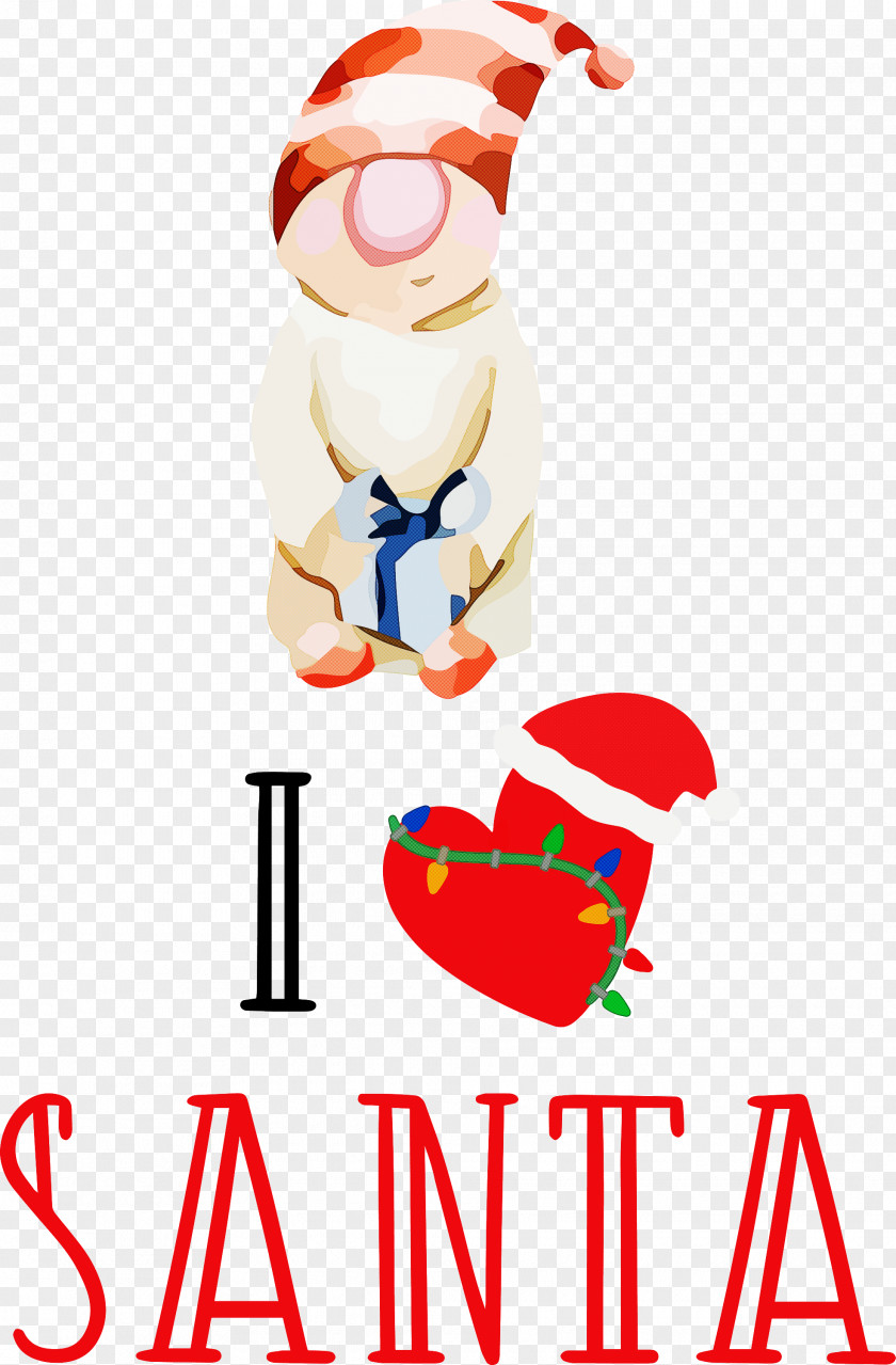 I Love Santa Christmas PNG