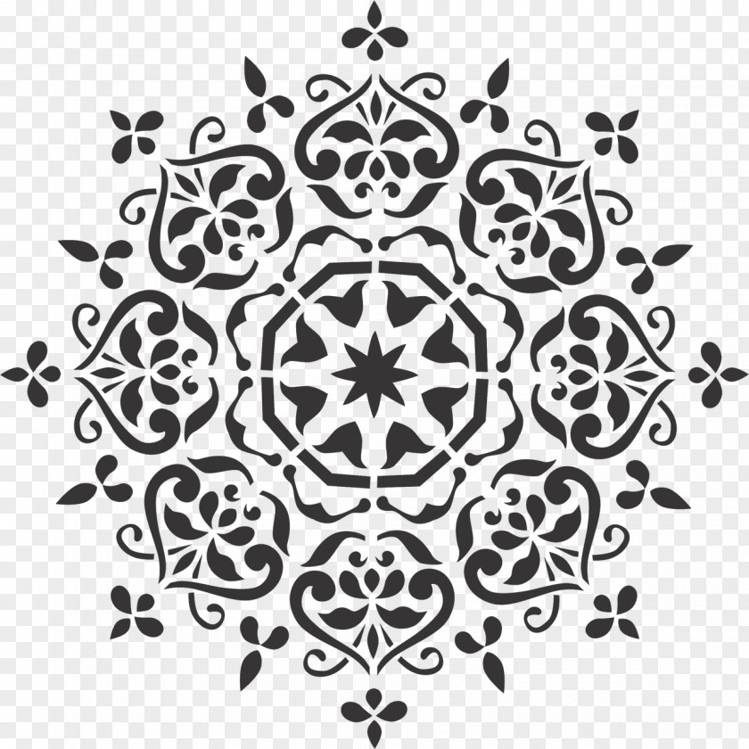 Pattern Stencil Mandala Design Painting PNG