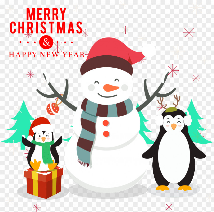 Vector Snowman Christmas Card Humour Greeting Decoration PNG