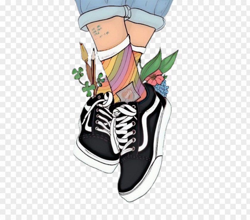 Bedug Illustration Drawing Vans Shoe Image PNG