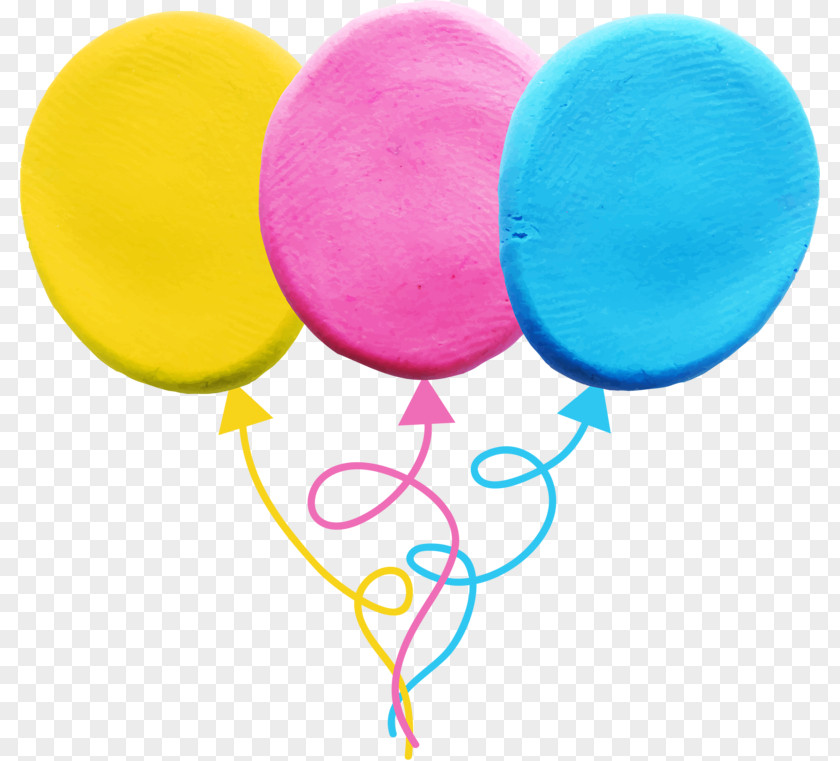 Colored Balloons Play-Doh Plasticine Illustration PNG