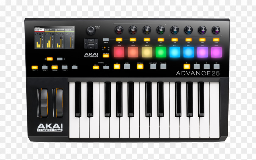 Musical Instruments Computer Keyboard Akai ADVANCE 25 MIDI Controllers Advance 61 PNG