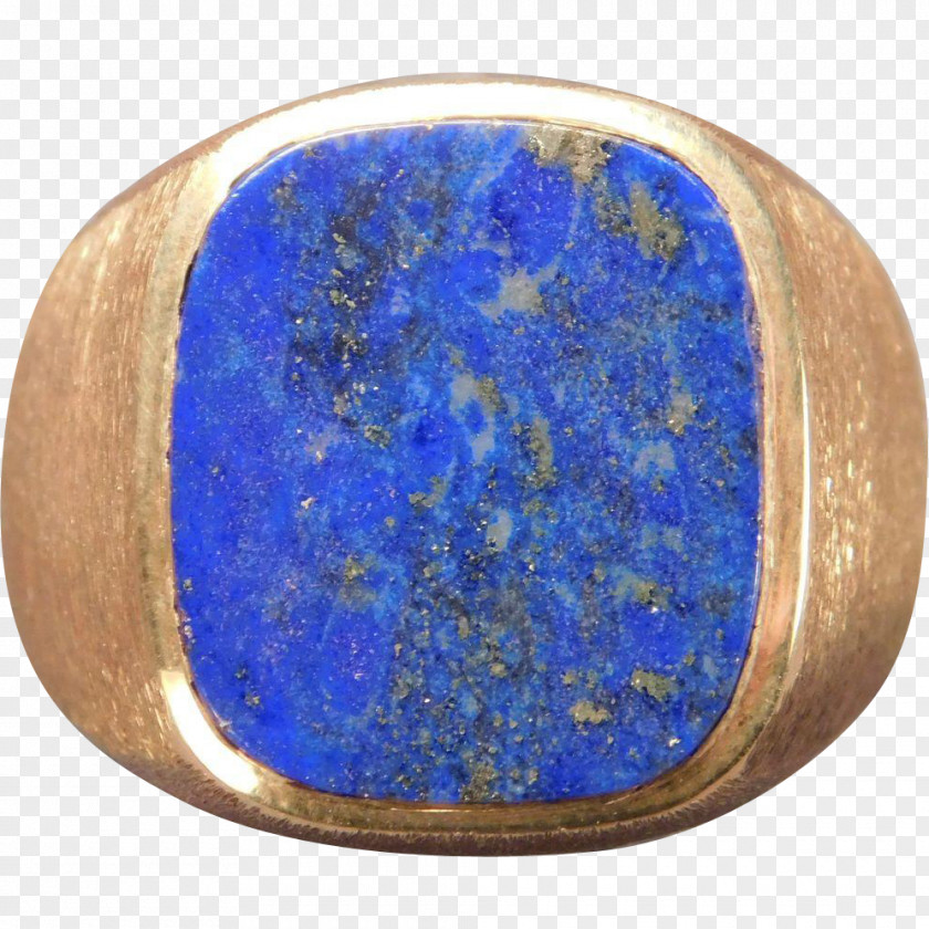 Ring Turquoise Blue Colored Gold Lapis Lazuli PNG