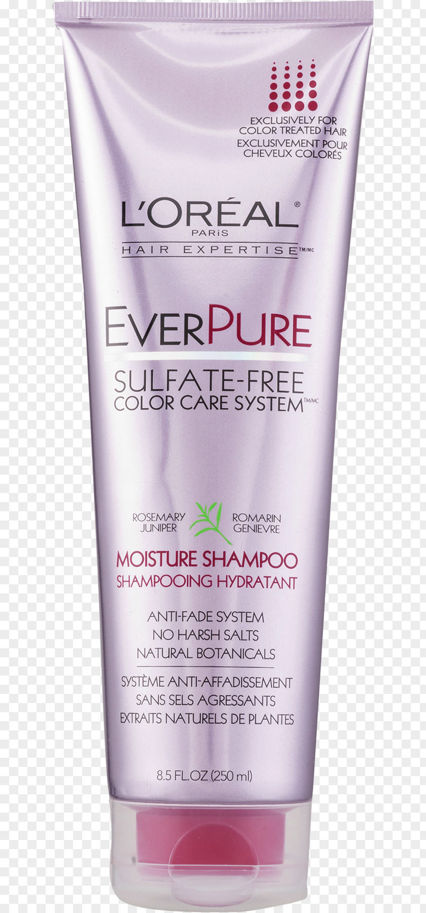 Shampoo Lotion LÓreal L'Oréal EverPure Color Care System Moisture Hair PNG