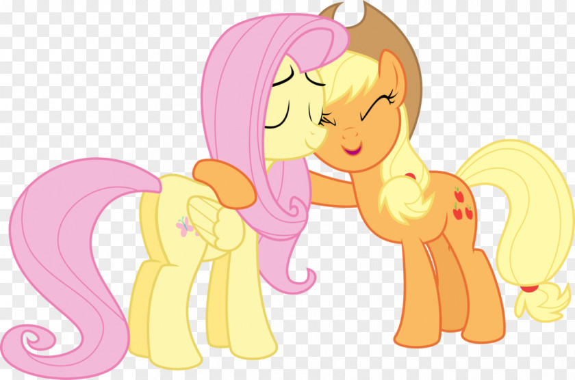 Shy Kiss Pony Applejack Rainbow Dash Fluttershy Twilight Sparkle PNG