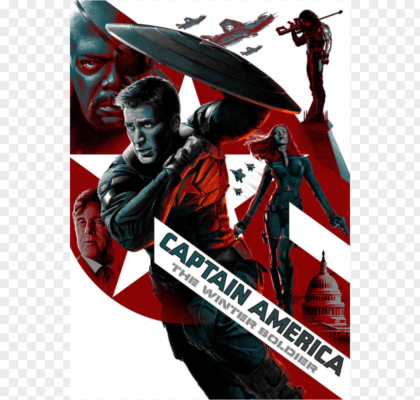 Captain America Bucky Barnes Black Widow Poster Film PNG