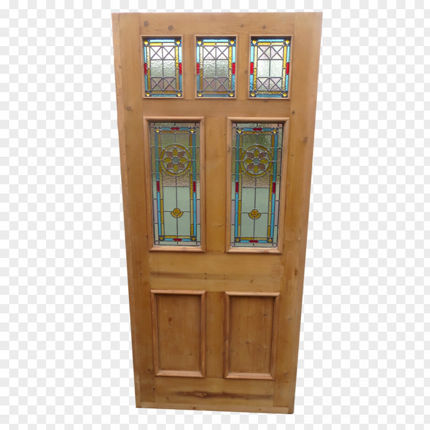 Decorative Doors Stained Glass Display Case Door PNG