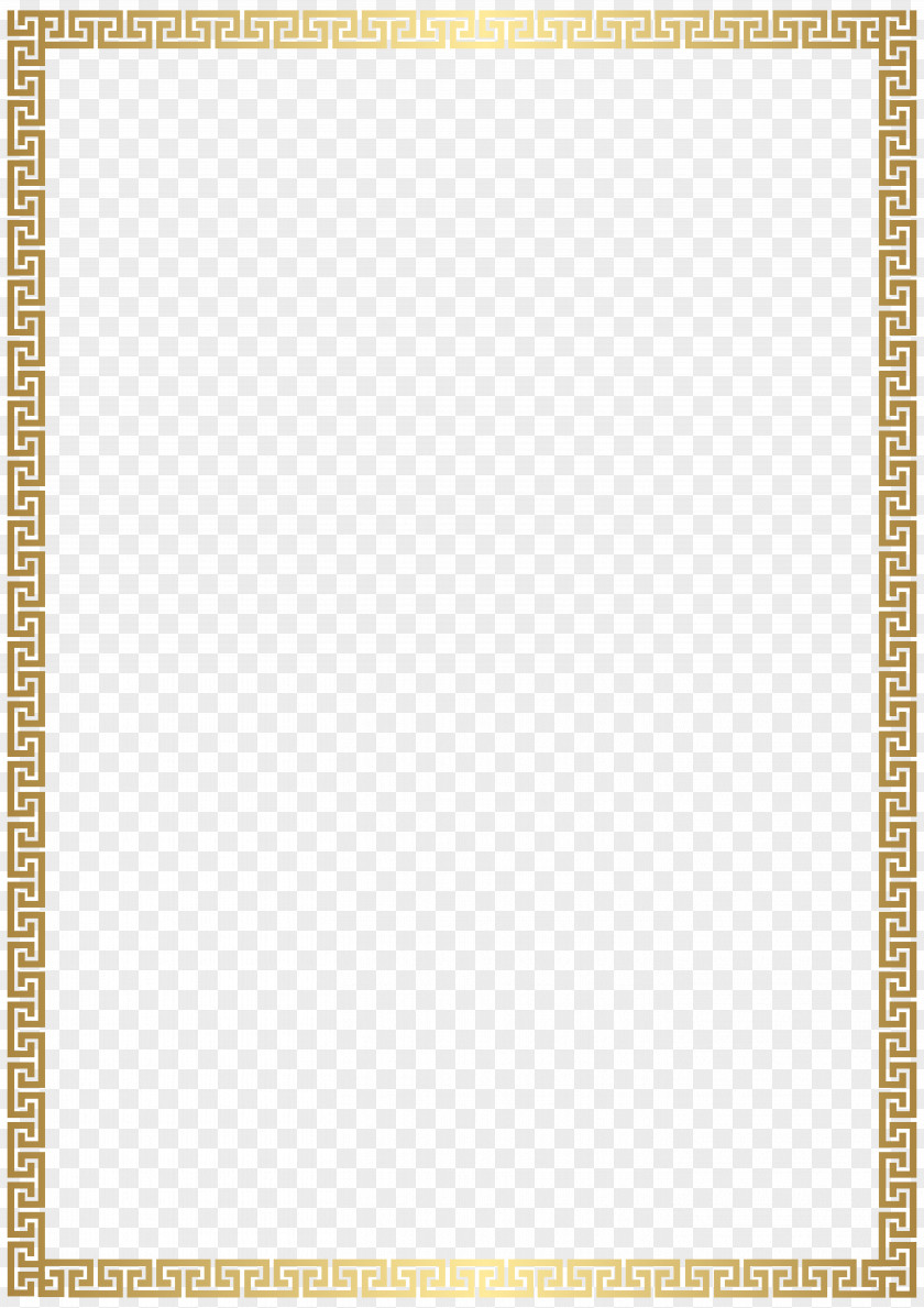 Golden Deco Border Transparent Clip Art Rectangle Gold PNG