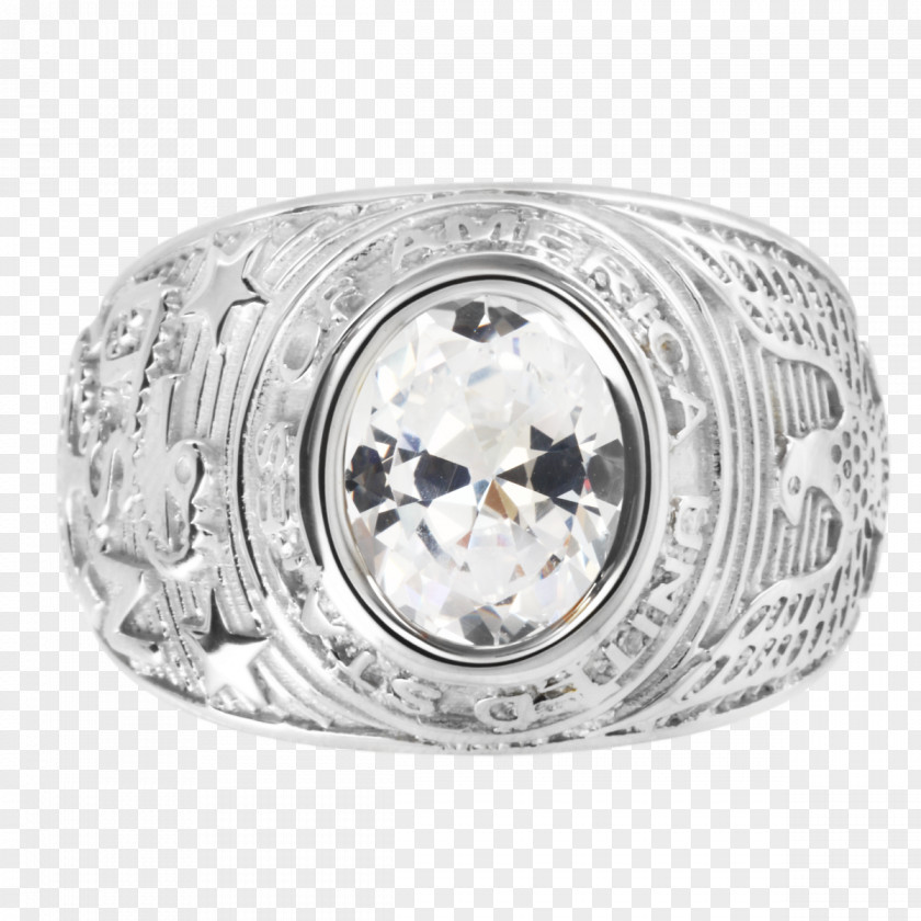 Ring Wedding Silver Chevalière Diamond PNG