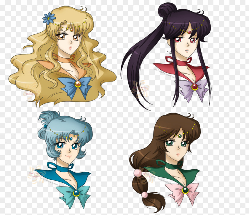 Sailor Moon Mercury Queen Serenity Mars Venus PNG