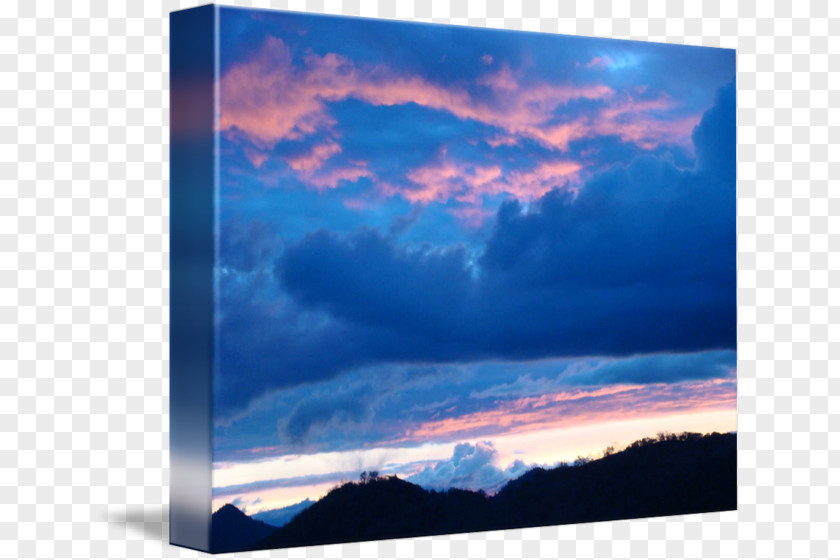 Sunset Sky Art Printmaking Canvas Print PNG