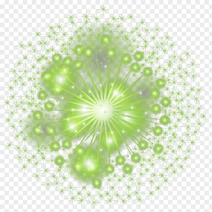 Decorative Patterns Of Green Fireworks PNG