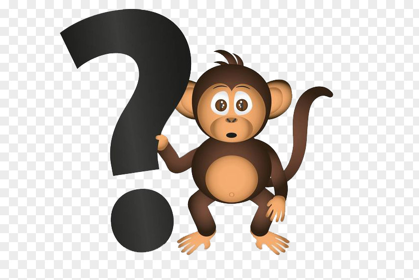Monkey And Question Mark Chimpanzee Royalty-free Illustration PNG
