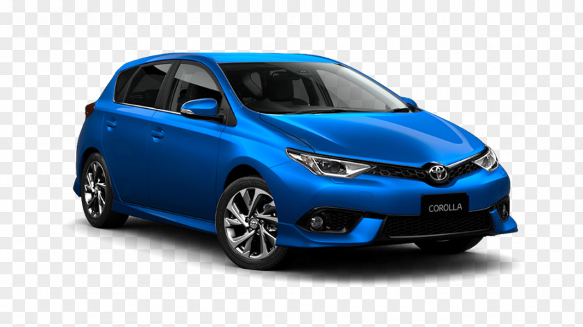 Blue Car 2016 Toyota Corolla Hatchback Compact Continuously Variable Transmission PNG