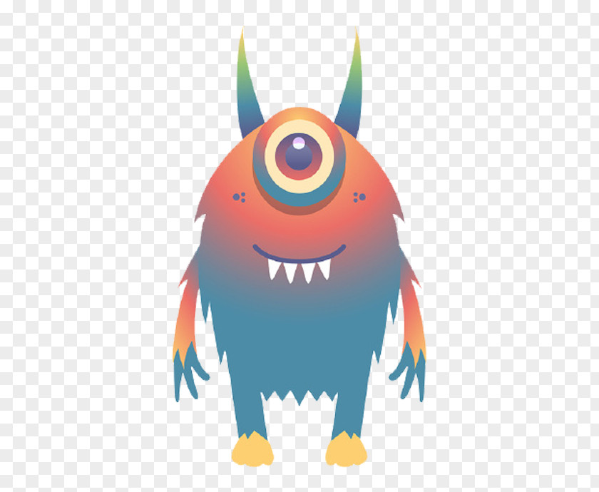 Cartoon Long Hair Monster Drawing Illustrator Illustration PNG