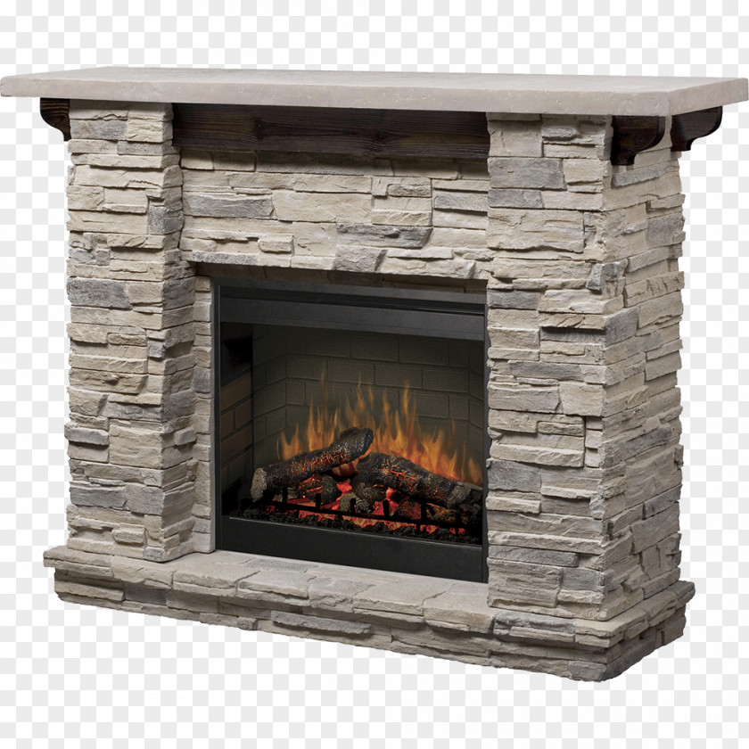 Chimney Electric Fireplace Mantel GlenDimplex Heating PNG
